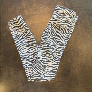 Zara Zebra Print Jeans